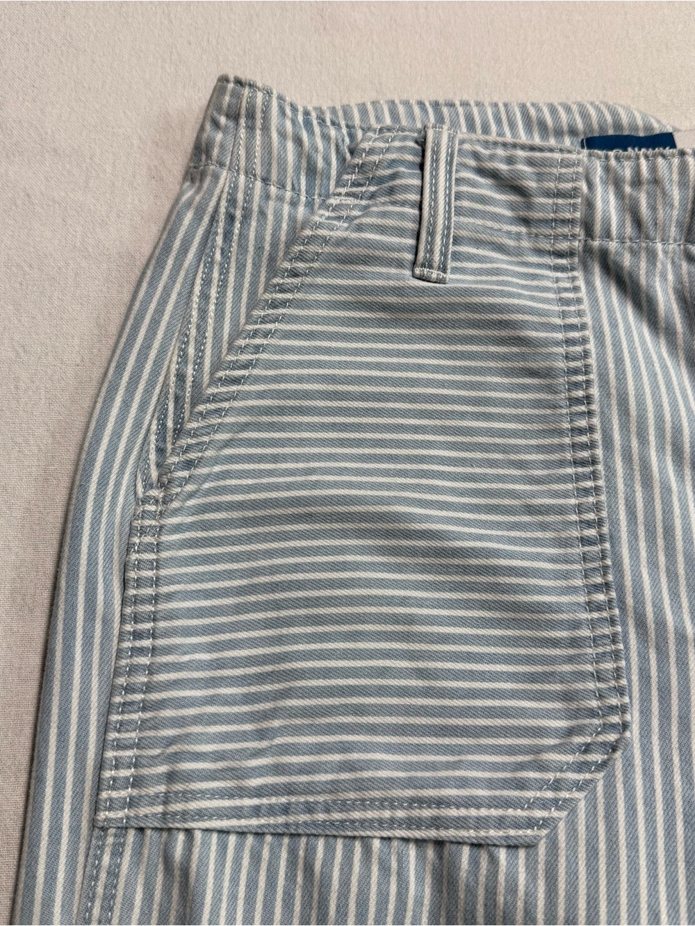 Old Navy Baggy Wide Leg Striped Carpenter Jeans Size 10 Skater - Picture 8 of 13